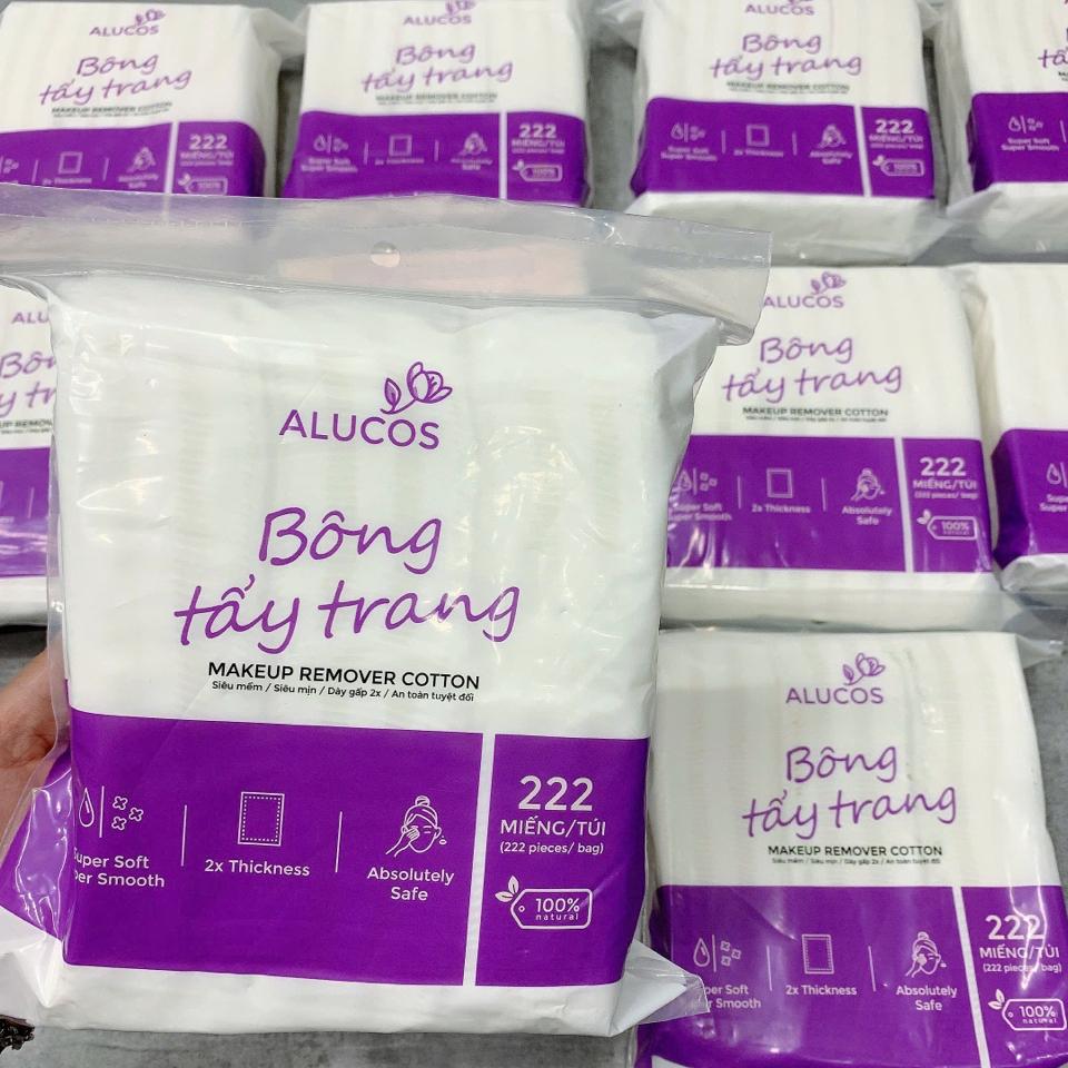 Bông Tẩy Trang Alucos 222 Miếng-duoc-ban-tai-Hoàng Lan - Mỹ Phẩm Chính Hãng