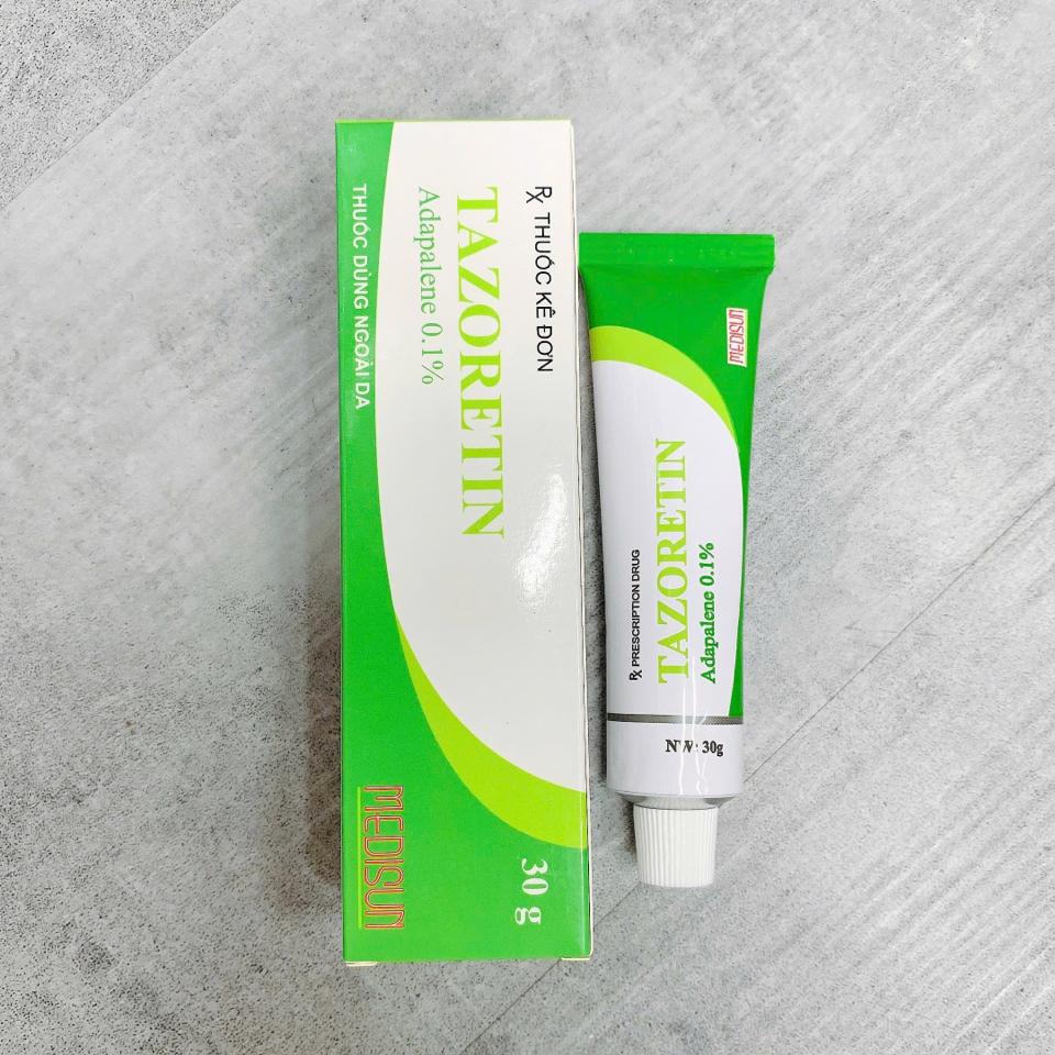 [Size Lớn] Gel Trị Mụn Tazoretin 0.1% Medisun hỗ trợ điều trị mụn trứng cá, mụn ẩn, mụn li ti 30g-duoc-ban-tai-Hoàng Lan - Mỹ Phẩm Chính Hãng