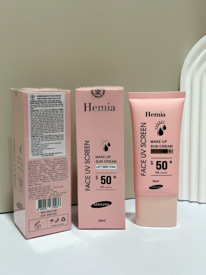 Kem chống nắng Hemia Hàn Quốc 50ml-duoc-ban-tai-Hoàng Lan - Mỹ Phẩm Chính Hãng