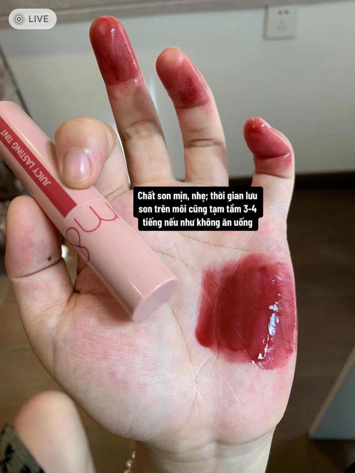 #24 Son Tint Bóng Romand Juicy Lasting 24 - Đỏ Anh Đào-duoc-ban-tai-Hoàng Lan - Mỹ Phẩm Chính Hãng