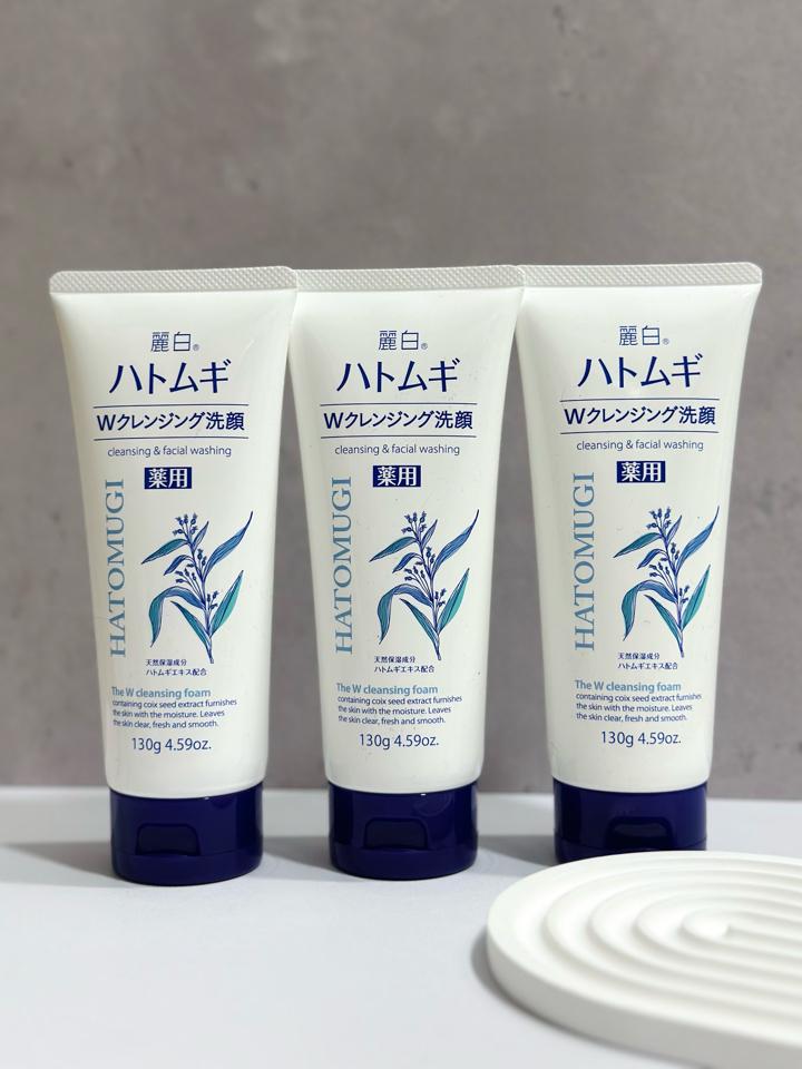 Sữa Rửa Mặt Ý Dĩ Hatomugi trắng 130g-duoc-ban-tai-Hoàng Lan - Mỹ Phẩm Chính Hãng
