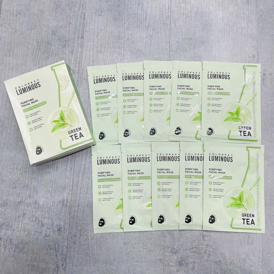 Mặt Nạ Colorkey Trà Xanh Luminous Green Tea Hỗ Trợ Trị Mụn-duoc-ban-tai-Hoàng Lan - Mỹ Phẩm Chính Hãng