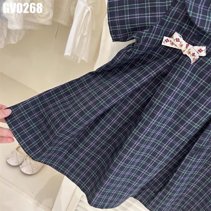 GV0268 - Váy Cổ Bèo 2 Nơ-duoc-ban-tai-Nhập Khẩu Chính Hãng