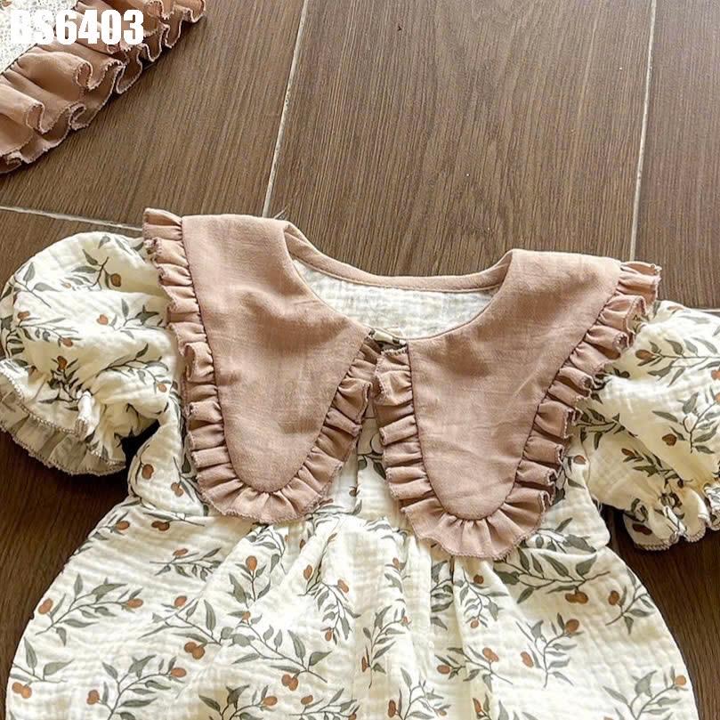 BS6403 - Set body hoa lá kèm nón - be-duoc-ban-tai-Nhập Khẩu Chính Hãng