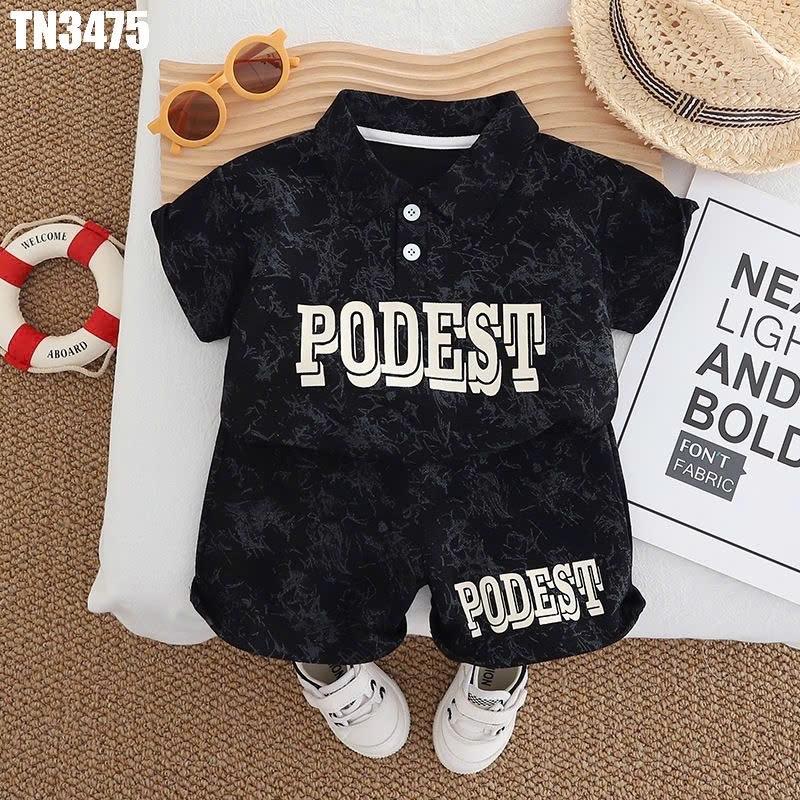 TN3475 - Set Áo Quần Hoa Văn Podest Cho Bé Trai-duoc-ban-tai-Nhập Khẩu Chính Hãng