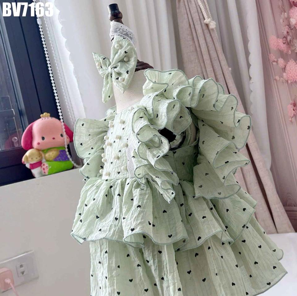 BV7163 - Set Body Váy Chấm Bi Tim Cho Bé Gái-duoc-ban-tai-Nhập Khẩu Chính Hãng
