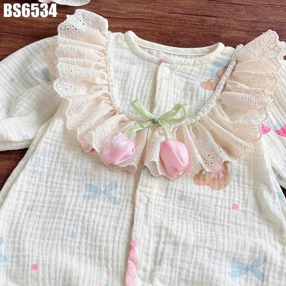 BS6534 - Set Body Dài Viền Cổ Ren-duoc-ban-tai-Nhập Khẩu Chính Hãng