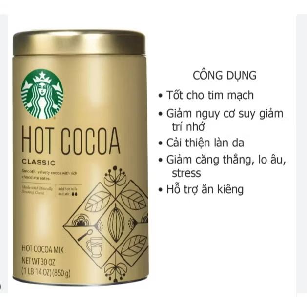 BỘT CACAO STARBUCK HOT COCOA 850gr-duoc-ban-tai-Nhập Khẩu Chính Hãng