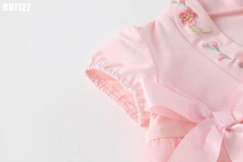 BV7127 - Body Váy Voan Vạt Chèo Bé Gái 5-13kg-duoc-ban-tai-Nhập Khẩu Chính Hãng