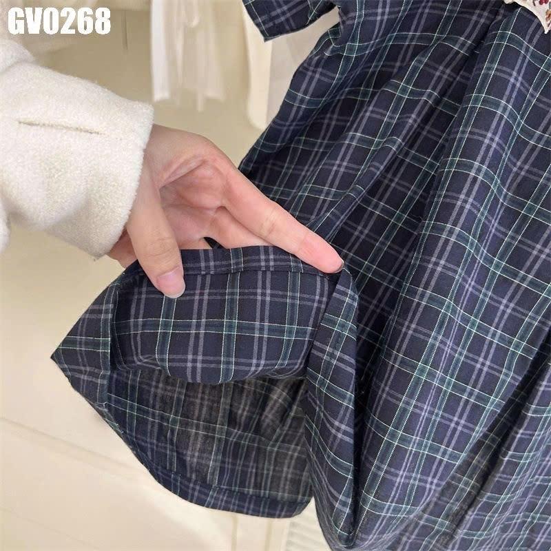 GV0268 - Váy Cổ Bèo 2 Nơ-duoc-ban-tai-Nhập Khẩu Chính Hãng