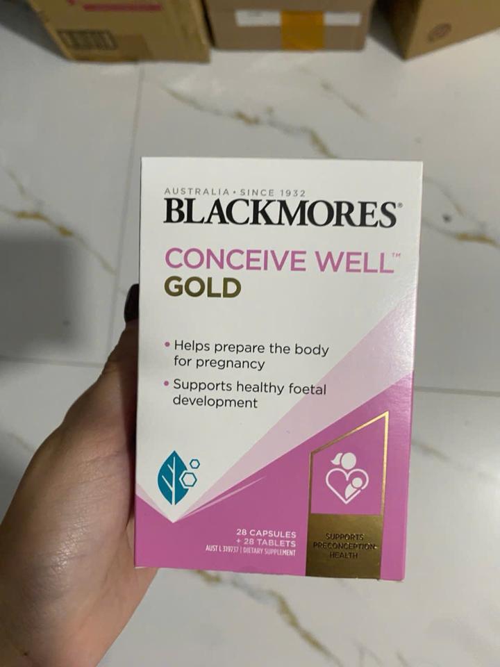 Blackmore bổ trứng hộp 56 viên, tăng khả năng thụ thai - Blackmores Conceive Well Gold-duoc-ban-tai-Nhập Khẩu Chính Hãng