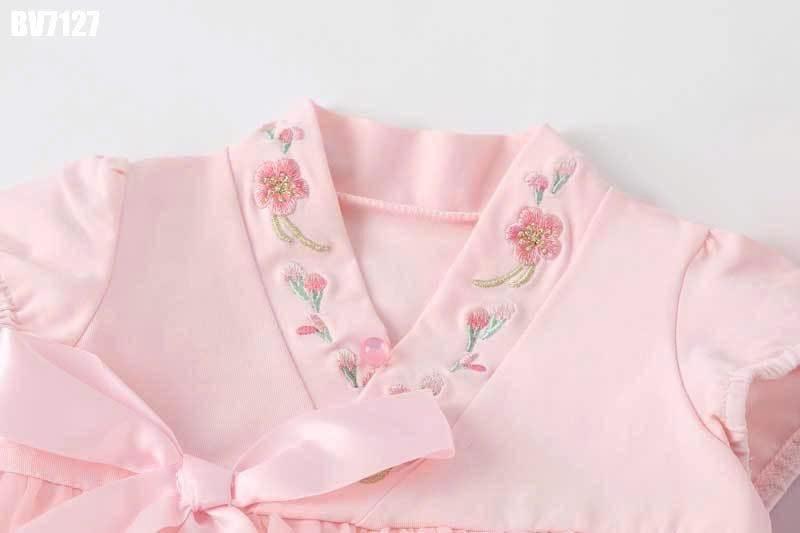 BV7127 - Body Váy Voan Vạt Chèo Bé Gái 5-13kg-duoc-ban-tai-Nhập Khẩu Chính Hãng