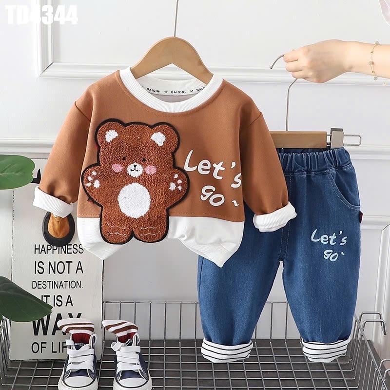 TD4344 - Set Áo Động Vật Kèm Quần Jean-duoc-ban-tai-Nhập Khẩu Chính Hãng