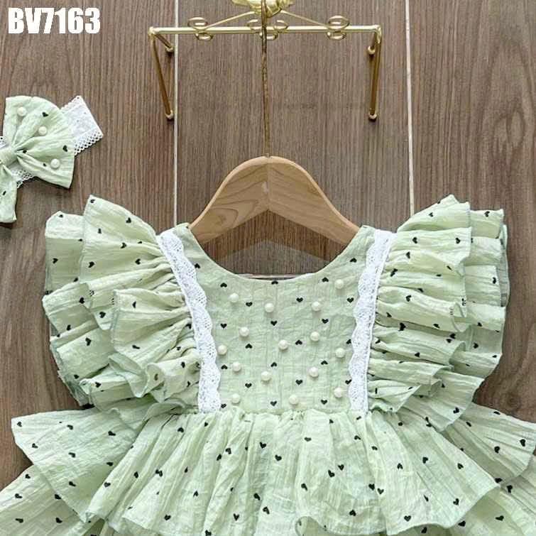 BV7163 - Set Body Váy Chấm Bi Tim Cho Bé Gái-duoc-ban-tai-Nhập Khẩu Chính Hãng