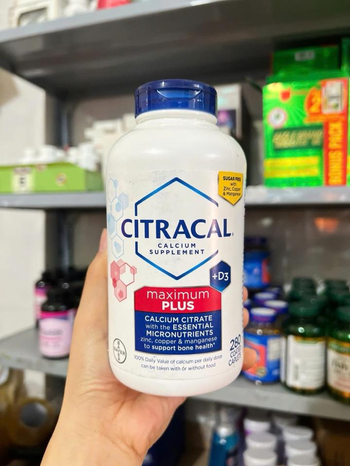 THUỐC BỔ SUNG CANXI CITRACAL MAXIMUM CALCIUM CITRATE + D3 HỘP 280 VIÊN-duoc-ban-tai-Nhập Khẩu Chính Hãng