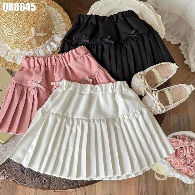 QR8645 - Váy Xếp Ly Nơ Cho Bé Gái-duoc-ban-tai-Nhập Khẩu Chính Hãng