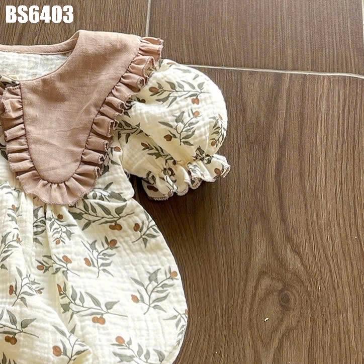 BS6403 - Set body hoa lá kèm nón - be-duoc-ban-tai-Nhập Khẩu Chính Hãng