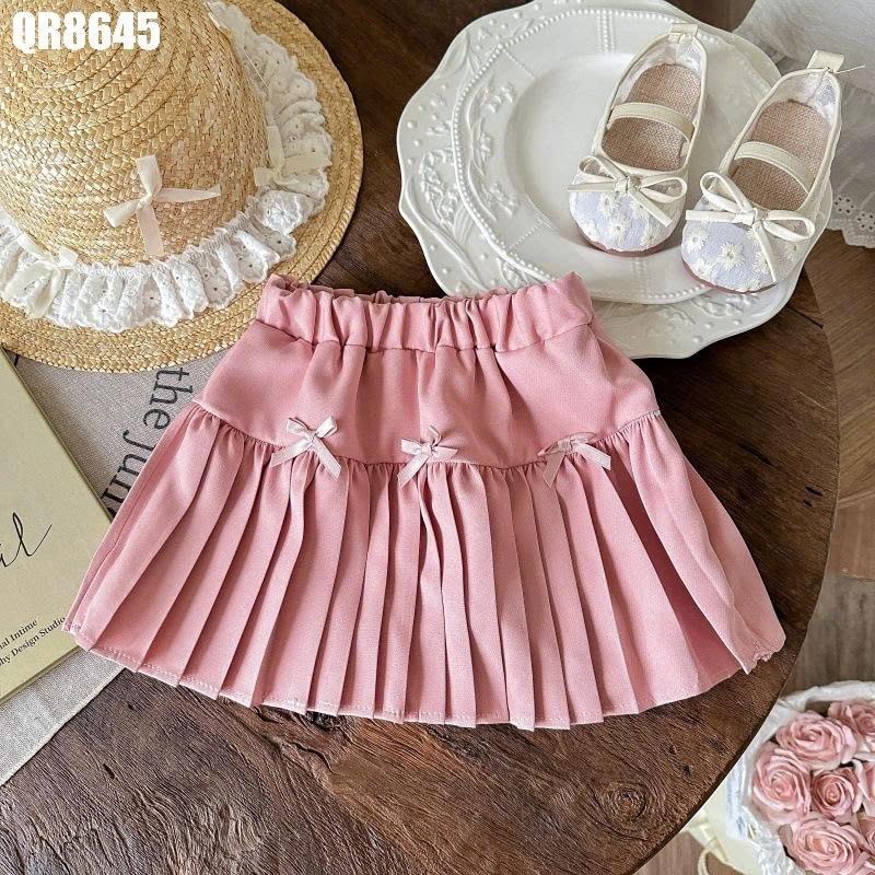 QR8645 - Váy Xếp Ly Nơ Cho Bé Gái-duoc-ban-tai-Nhập Khẩu Chính Hãng