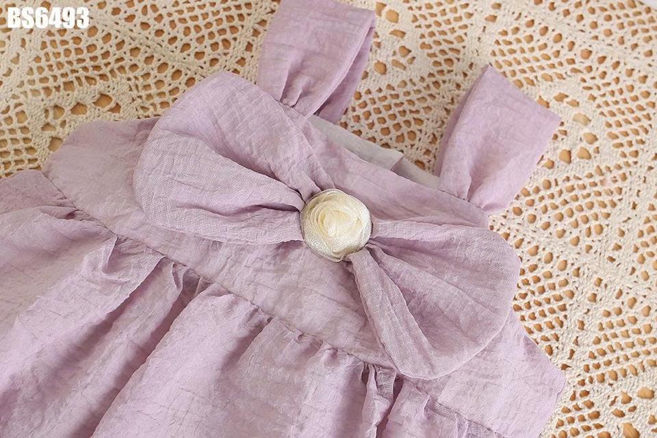 BS6493 - Body 2 Dây Nơ To Hoa Màu Tím Cho Bé Gái-duoc-ban-tai-Nhập Khẩu Chính Hãng