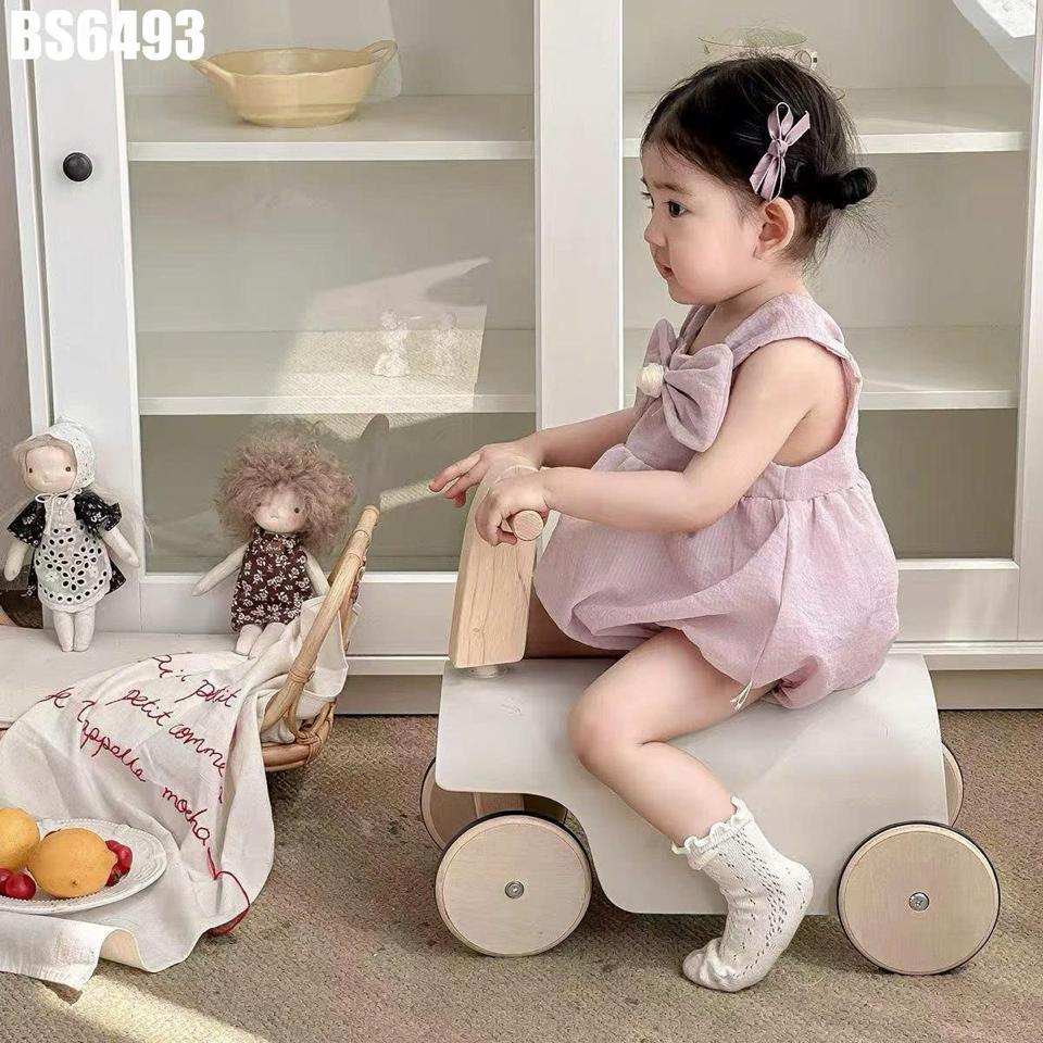 BS6493 - Body 2 Dây Nơ To Hoa Màu Tím Cho Bé Gái-duoc-ban-tai-Nhập Khẩu Chính Hãng