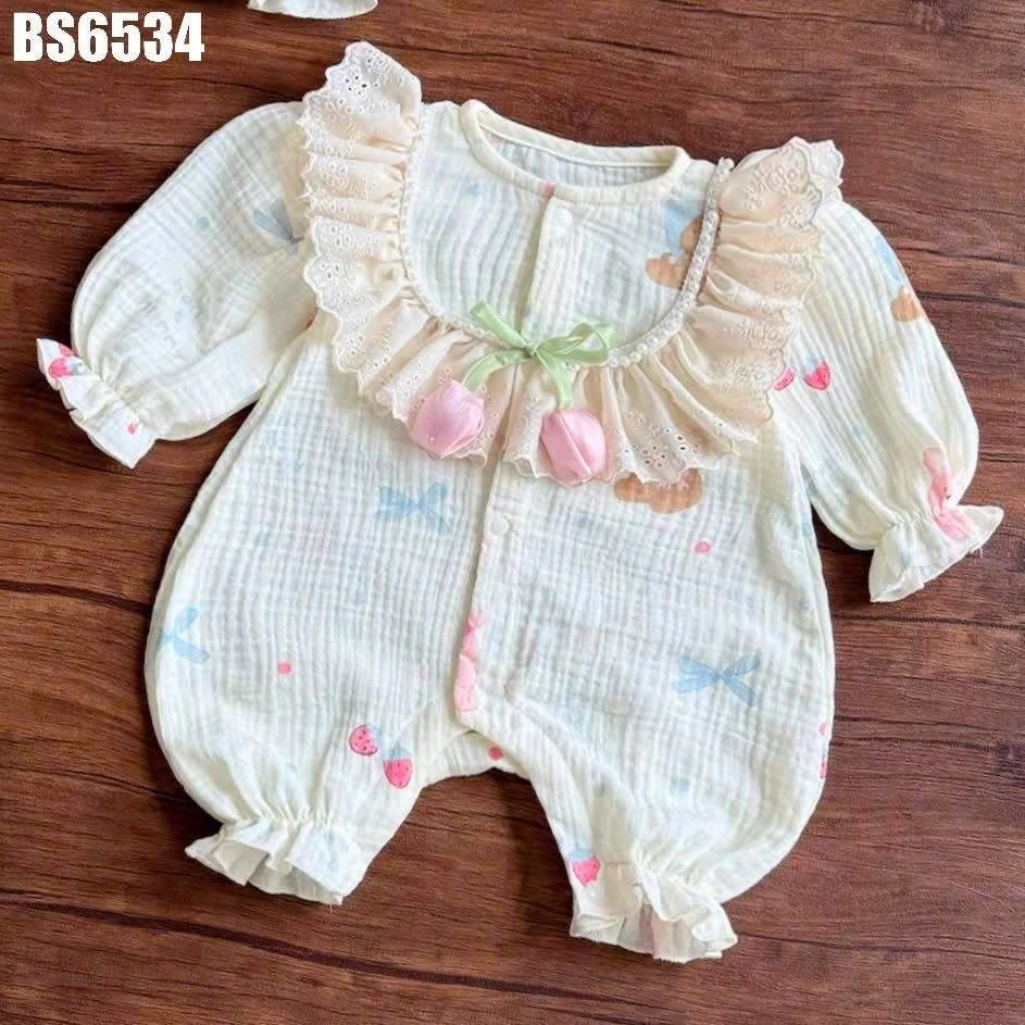 BS6534 - Set Body Dài Viền Cổ Ren-duoc-ban-tai-Nhập Khẩu Chính Hãng