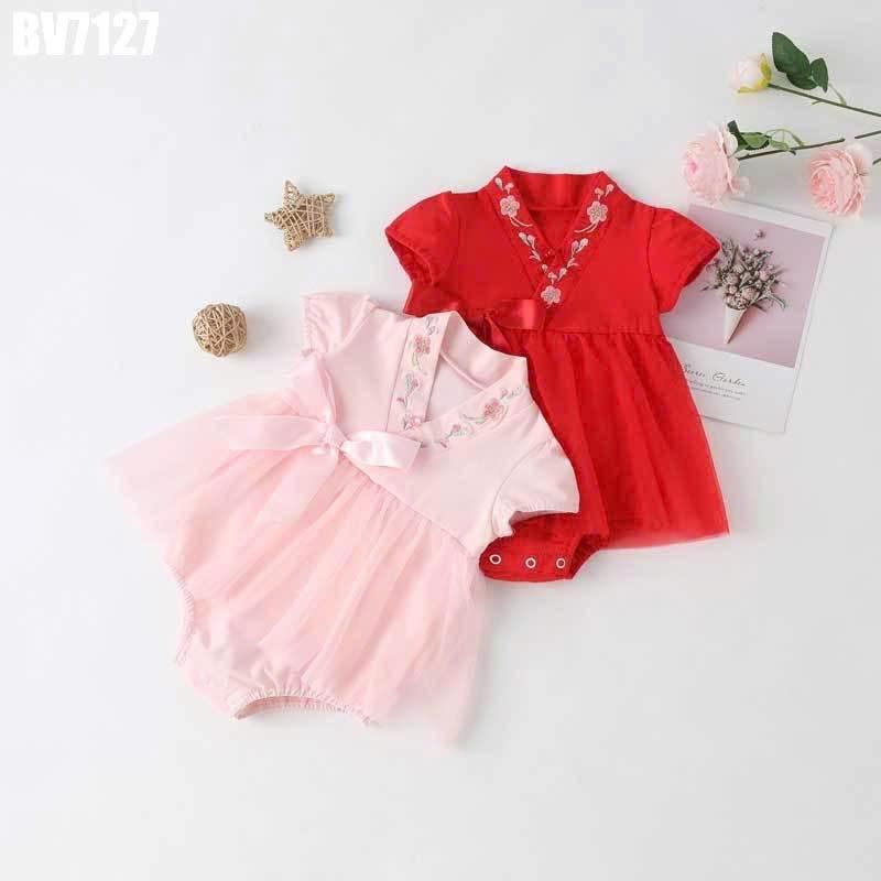 BV7127 - Body Váy Voan Vạt Chèo Bé Gái 5-13kg-duoc-ban-tai-Nhập Khẩu Chính Hãng