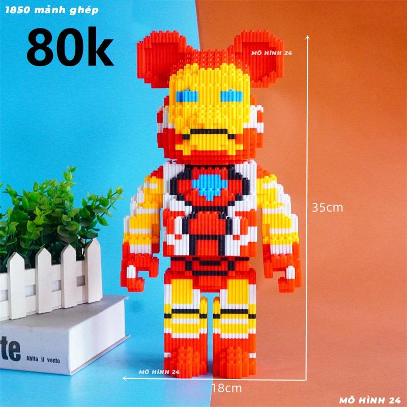 Đồ chơi lego bear brick lắp ráp gấu BEARBRICK IRON MAN-duoc-ban-tai-Mô hình 24