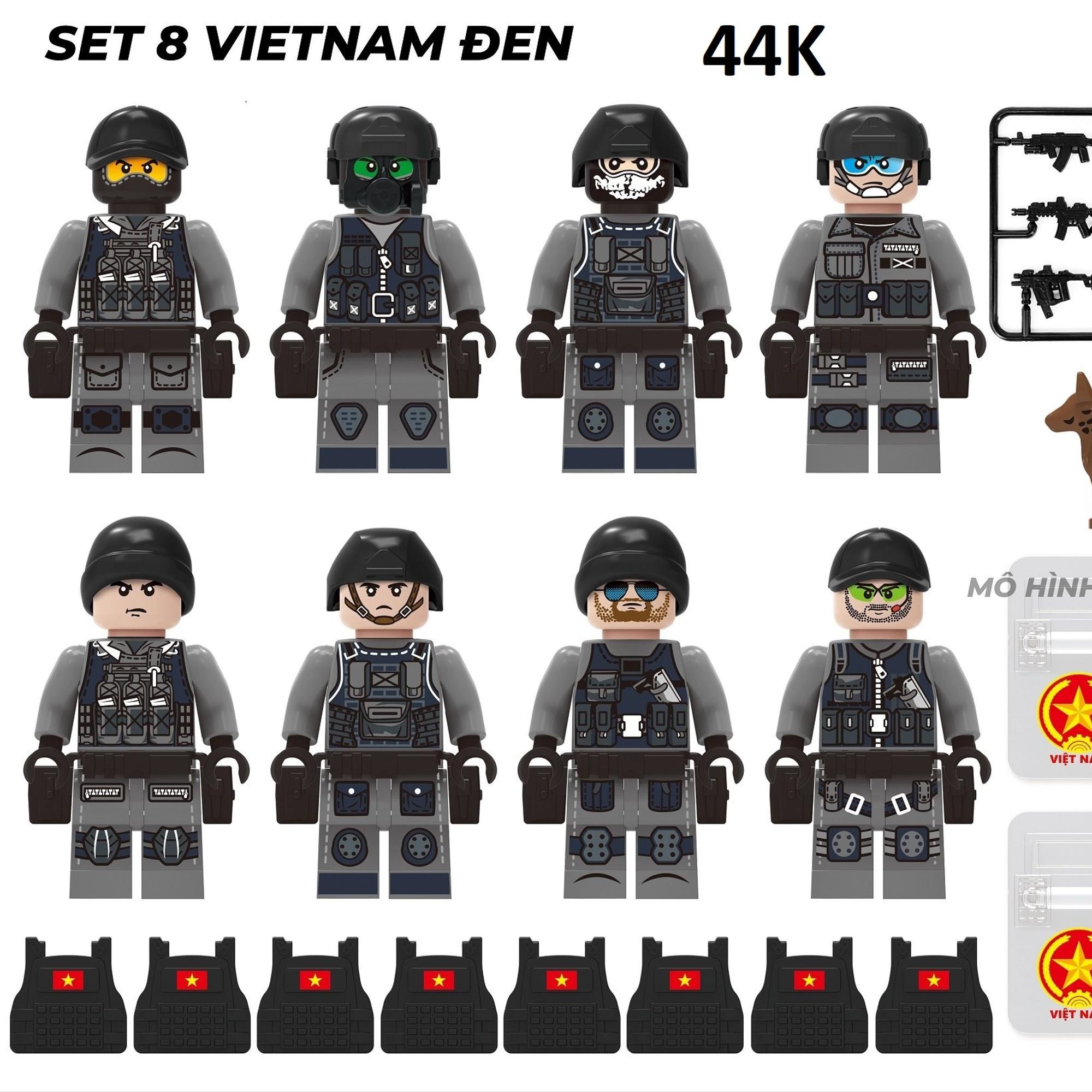 Bộ 8 MInifigure Lính VIệt Nam Đen-duoc-ban-tai-Mô hình 24