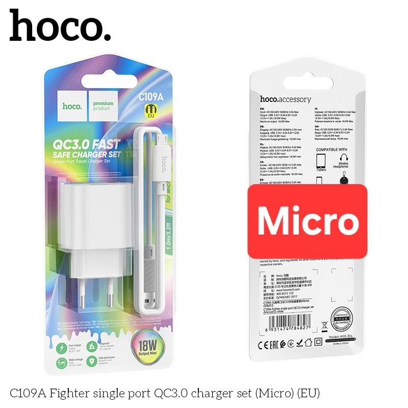 C109, C140 micro bộ sạc nhanh 18w báo đèn-duoc-ban-tai-Tùng Phụ Kiện Hoco
