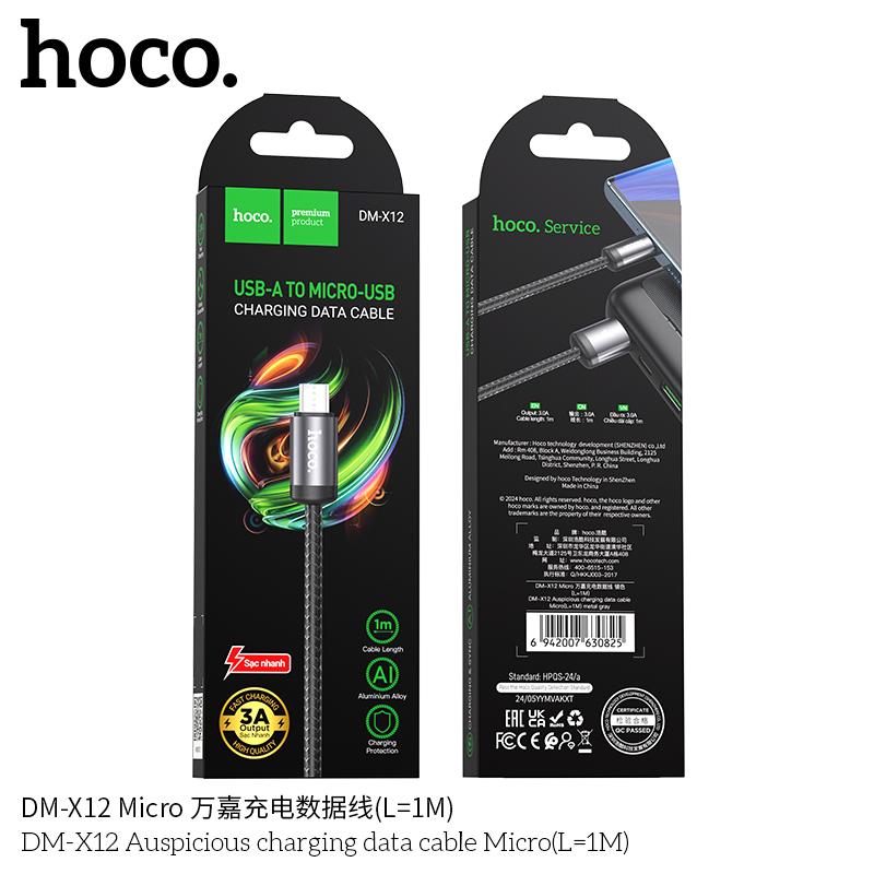 X12 micro dây cáp sạc 3A-duoc-ban-tai-Tùng Phụ Kiện Hoco