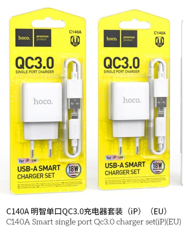 C140 IP bộ sạc nhanh 18w báo đèn-duoc-ban-tai-Tùng Phụ Kiện Hoco