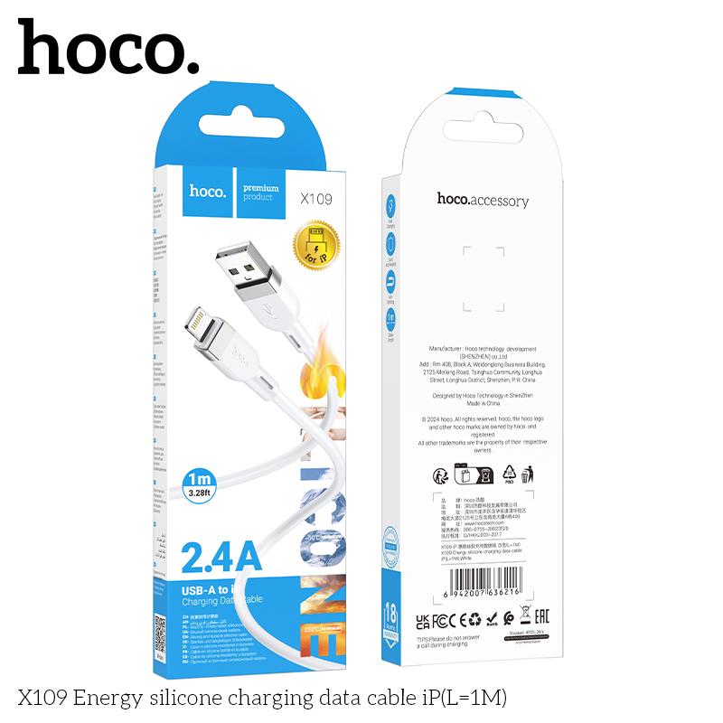 X109 - IP dây sạc silicone-duoc-ban-tai-Tùng Phụ Kiện Hoco