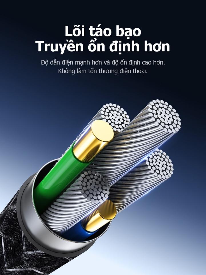 X12 ip dây cáp sạc 3A-duoc-ban-tai-Tùng Phụ Kiện Hoco