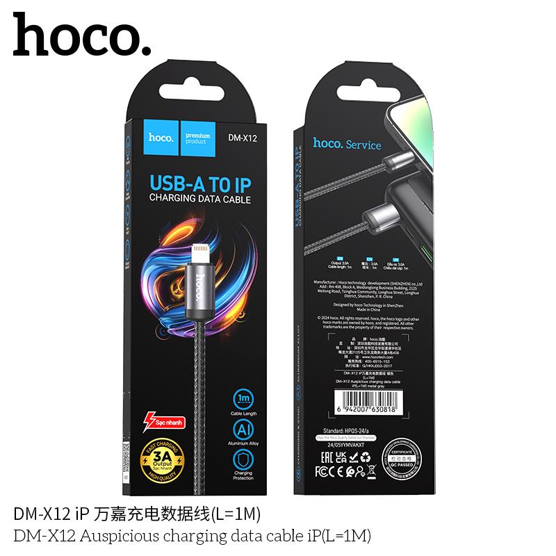 X12 ip dây cáp sạc 3A-duoc-ban-tai-Tùng Phụ Kiện Hoco