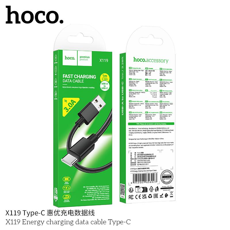 X19 typeC  dây cáp sạc hoco-duoc-ban-tai-Tùng Phụ Kiện Hoco