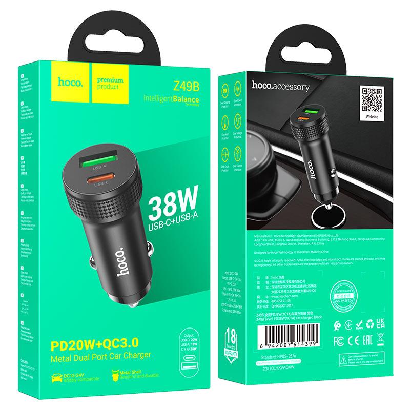 Tẩu Z49B sạc nhanh 38w hoco-duoc-ban-tai-Tùng Phụ Kiện Hoco