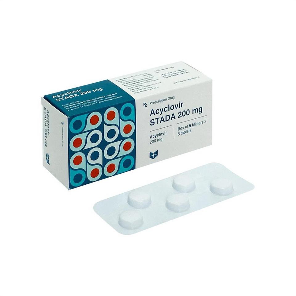 Acyclovir 200mg hộp 5 vỉ x 5 viên-duoc-ban-tai-Thuốc sỉ hapulico hà nội