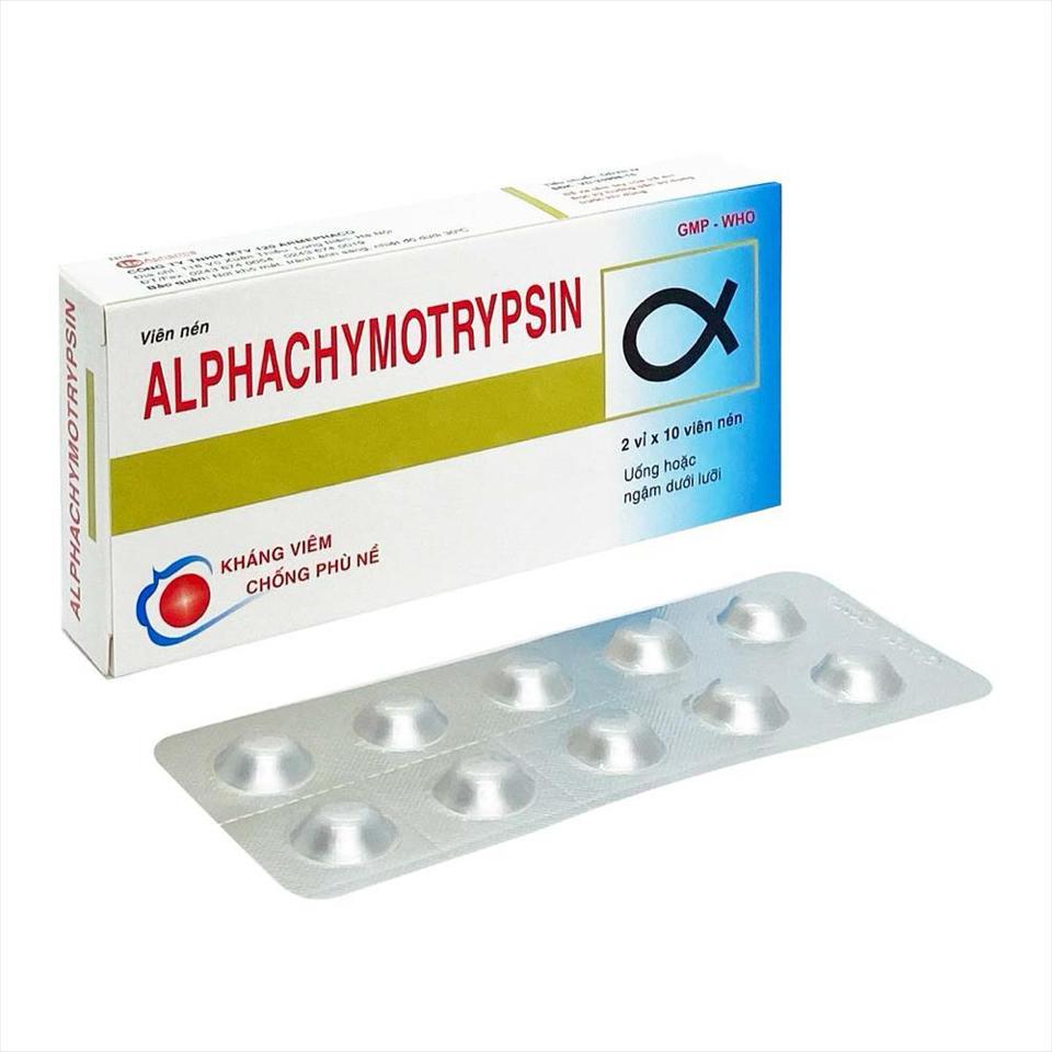 Alphachymotrypsin hộp 2 vỉ x 10 viên-duoc-ban-tai-Thuốc sỉ hapulico hà nội
