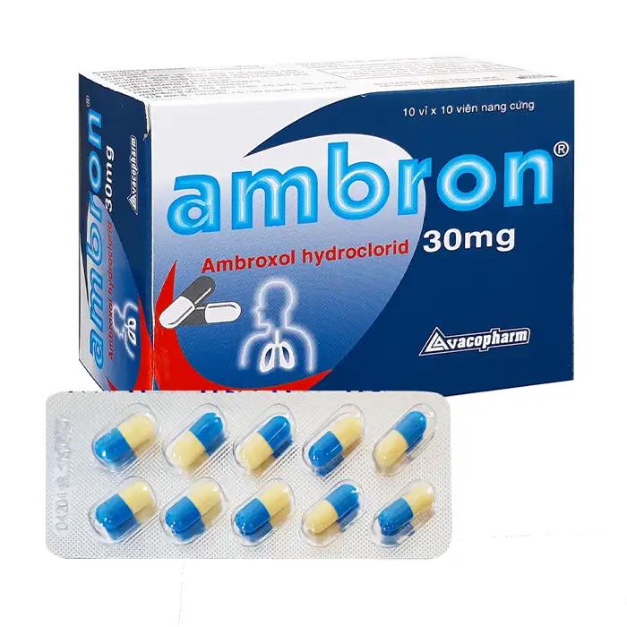 Ambron ambroxol 30mg hộp 100 viên-duoc-ban-tai-Thuốc sỉ hapulico hà nội