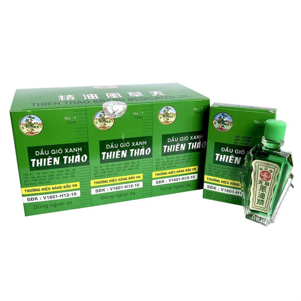 dầu gió thiên thảo hộp 12 lọ-duoc-ban-tai-Dược sỉ hapulico hà nội
