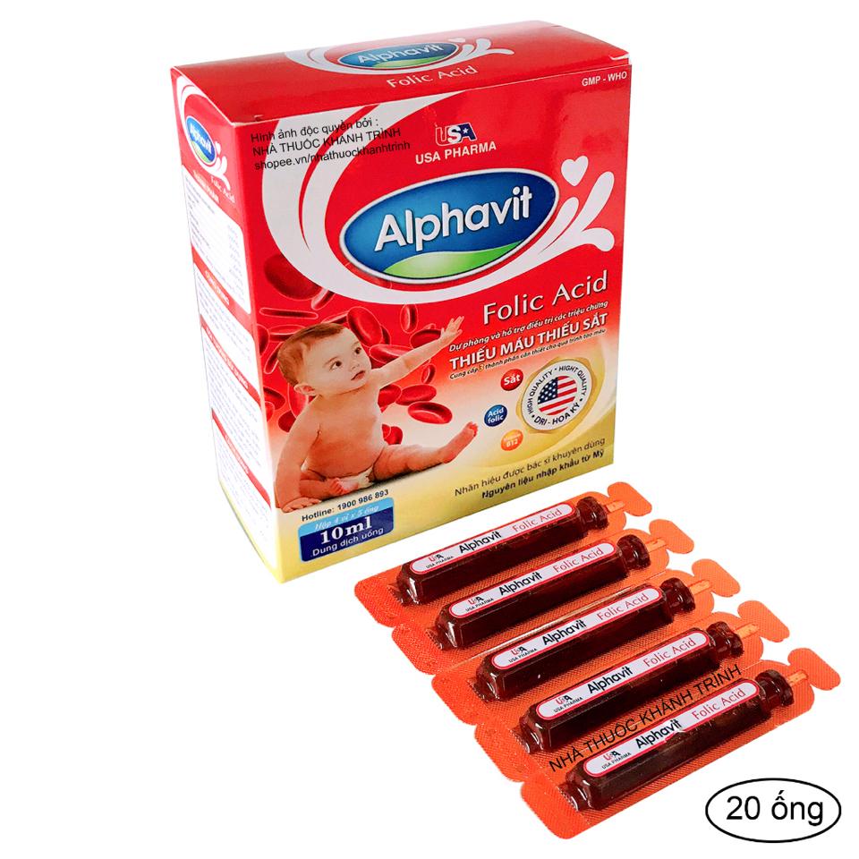 Alphavit folic acid hộp 20 ống-duoc-ban-tai-Thuốc sỉ hapulico hà nội