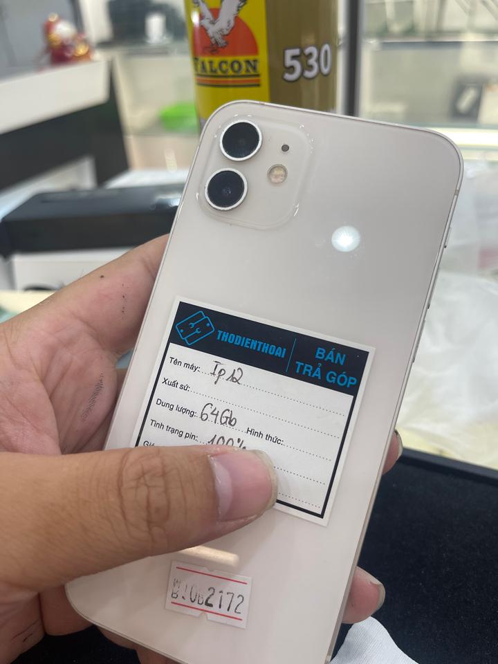 iphone 12 64G pin 100% trắng-duoc-ban-tai-Huấn Hải Hậu - thodienthoai.vn
