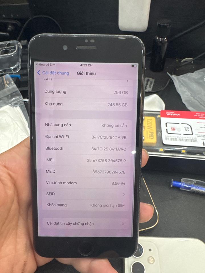 iPhone 8 Plus 256G pin 100% đen mất vân tay bypass 045789-duoc-ban-tai-HuấnĐT.VN - Mua Bán Sửa Chữa Điện Thoại tại Hải Hậu