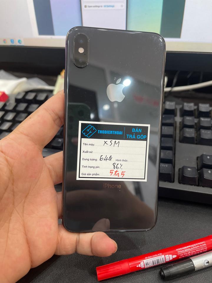 iphone XSM 64G pin 82% viền xấu đen 216-duoc-ban-tai-Huấn Hải Hậu - thodienthoai.vn