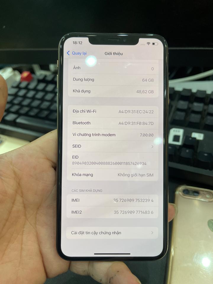 iphone Xsm 64G pin 100% DLC 394-duoc-ban-tai-Huấn Hải Hậu - thodienthoai.vn