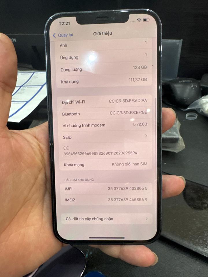 iPhone 12 ProMax 128G pin 100% chưa fix viền xấu ép kính xanh 338055-duoc-ban-tai-HuấnĐT.VN - Mua Bán Sửa Chữa Điện Thoại tại Hải Hậu