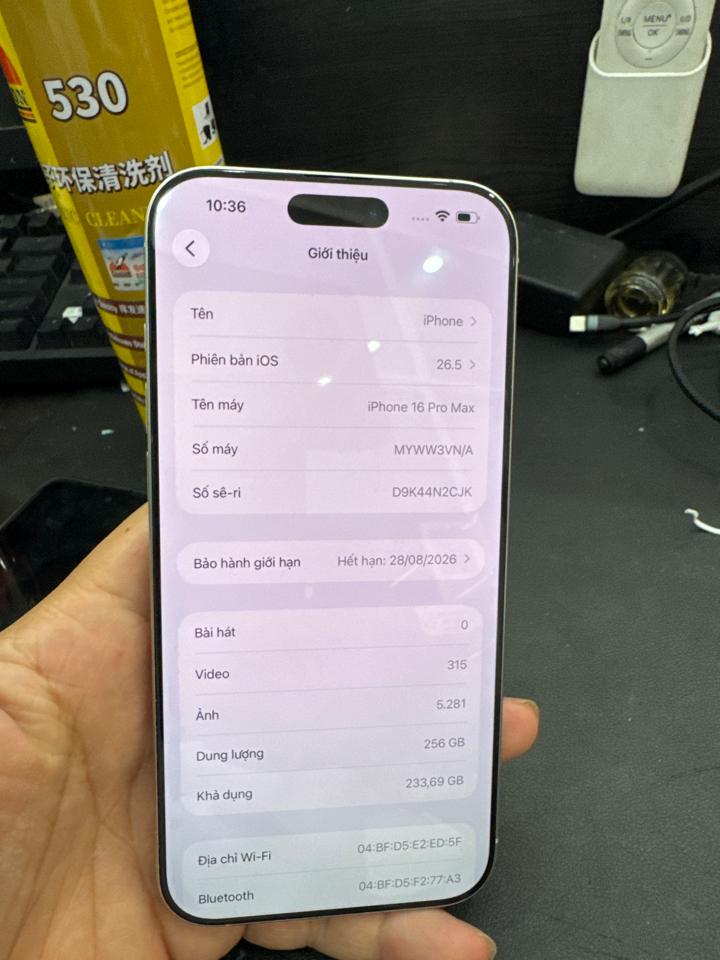 iPhone 16 ProMax VN/A 256G pin 95% bảo hành 28/08/26 trắng 748716-duoc-ban-tai-HuấnĐT.VN - Mua Bán Sửa Chữa Điện Thoại tại Hải Hậu