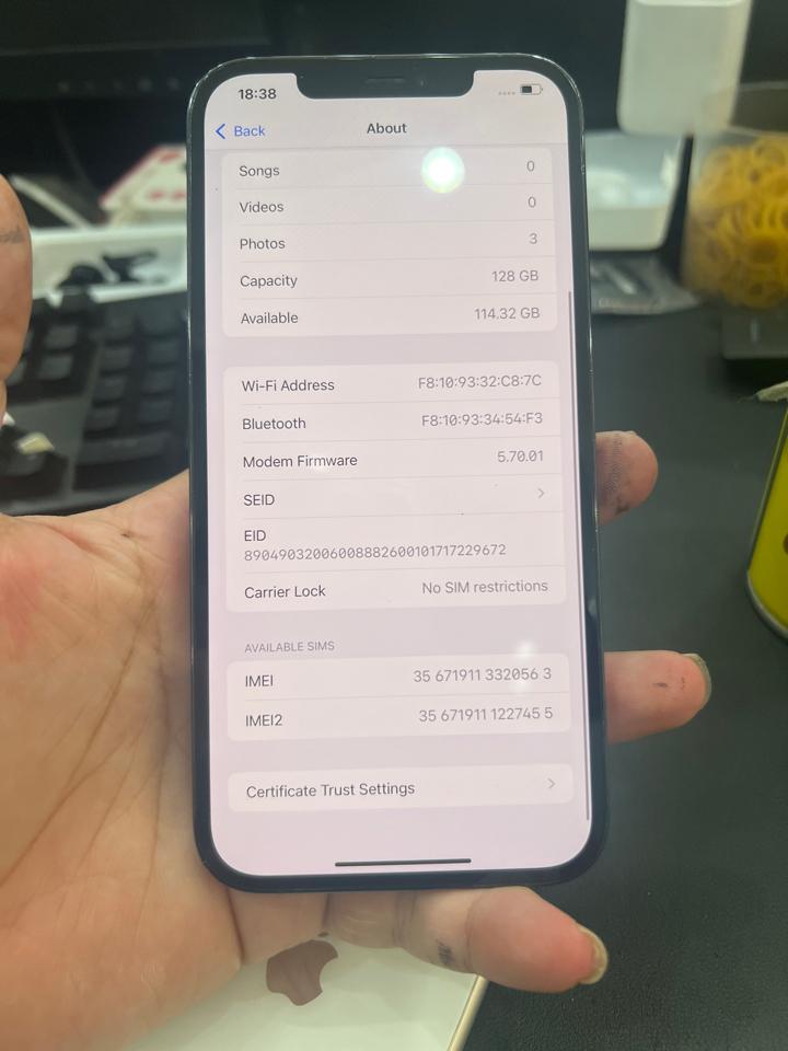 iphone 12 Prm 128G pin 100% xanh 320563-duoc-ban-tai-Huấn ĐT - thodienthoai.vn