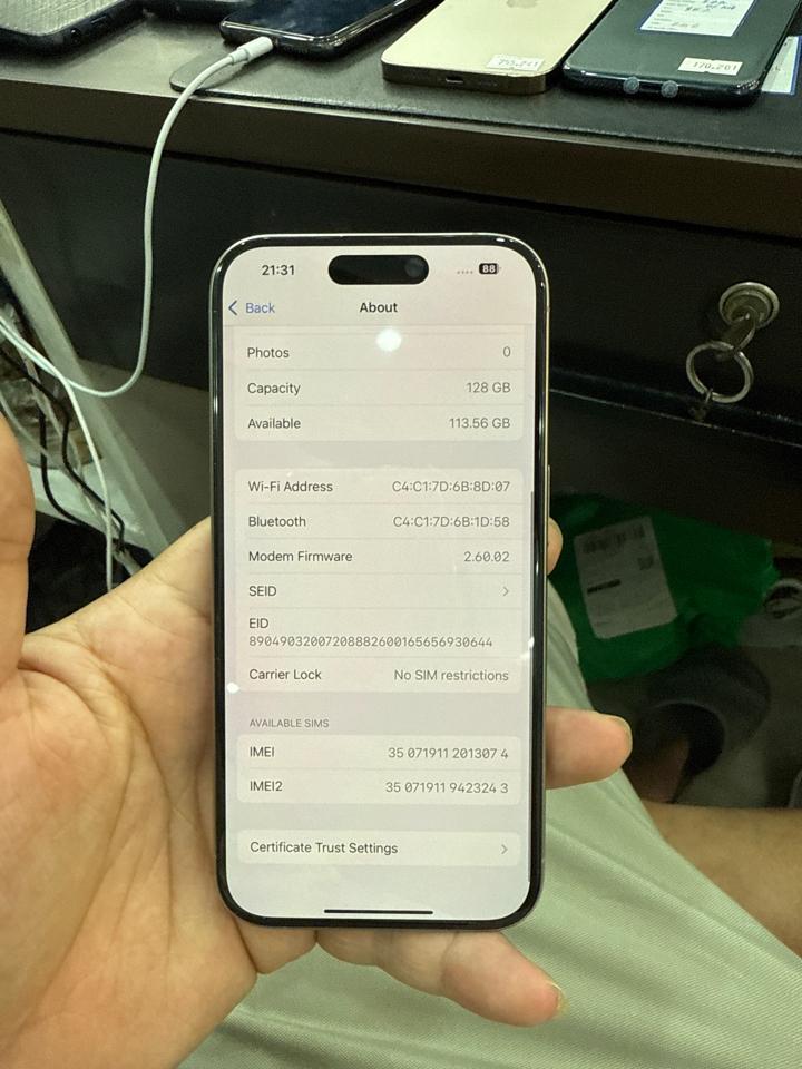 iphone 15 Pro 128G 89% VN/A tttn 013074-duoc-ban-tai-Huấn Hải Hậu - thodienthoai.vn