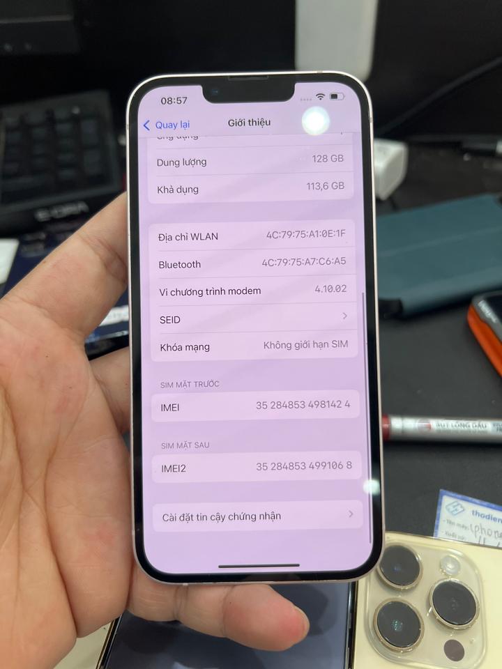 iPhone 13 128G pin 100% chưa fix CHA hồng 981424-duoc-ban-tai-HuấnĐT.VN - Điện Thoại Chất Giá Trị Thật